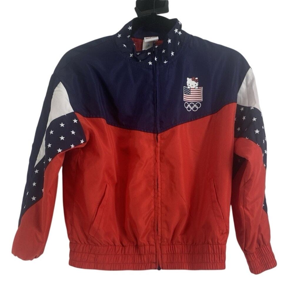 HELLO KITTY Team USA Girls Jacket Size Large 10/12 Americana